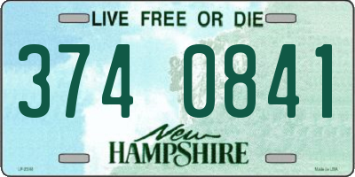NH license plate 3740841