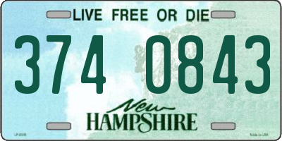 NH license plate 3740843