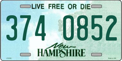 NH license plate 3740852