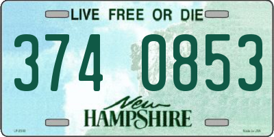 NH license plate 3740853