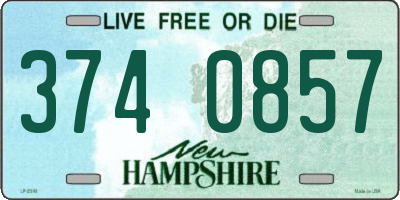 NH license plate 3740857