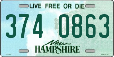 NH license plate 3740863
