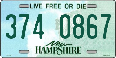 NH license plate 3740867