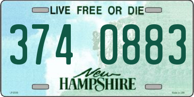 NH license plate 3740883