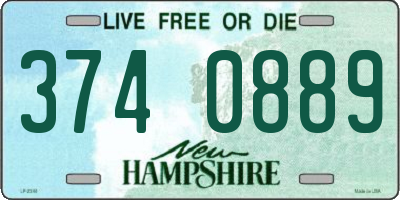 NH license plate 3740889