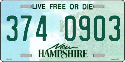 NH license plate 3740903
