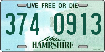 NH license plate 3740913