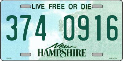 NH license plate 3740916