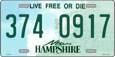 NH license plate 3740917