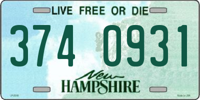 NH license plate 3740931