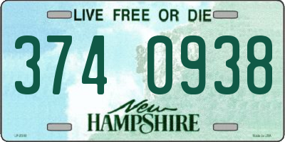 NH license plate 3740938