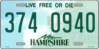 NH license plate 3740940