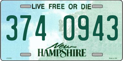 NH license plate 3740943