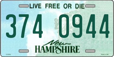 NH license plate 3740944