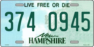 NH license plate 3740945