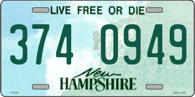 NH license plate 3740949