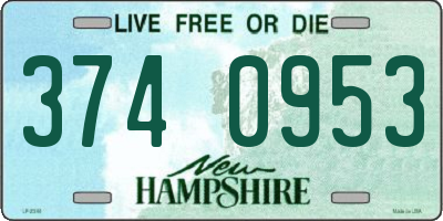 NH license plate 3740953