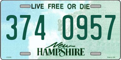 NH license plate 3740957