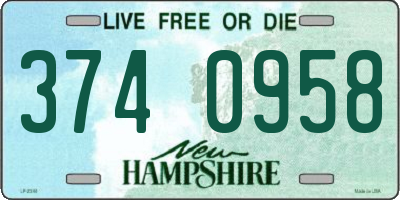 NH license plate 3740958