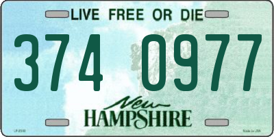 NH license plate 3740977