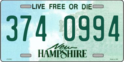 NH license plate 3740994