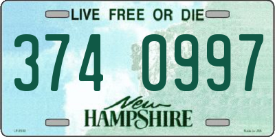 NH license plate 3740997
