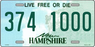 NH license plate 3741000