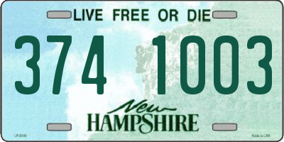 NH license plate 3741003