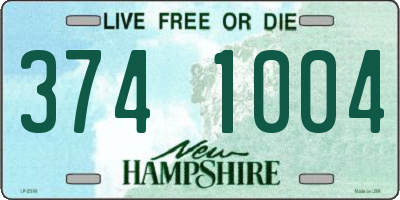 NH license plate 3741004