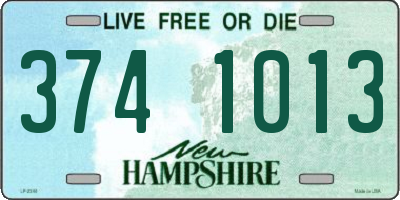 NH license plate 3741013