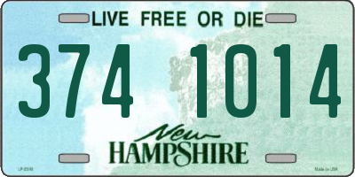 NH license plate 3741014