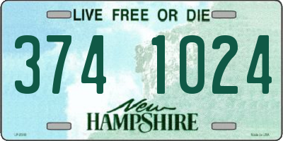 NH license plate 3741024