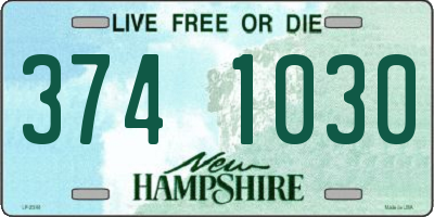 NH license plate 3741030