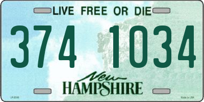 NH license plate 3741034