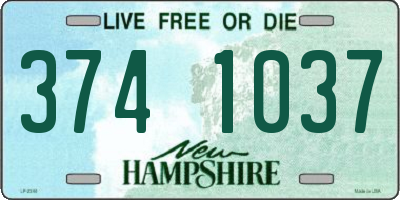 NH license plate 3741037