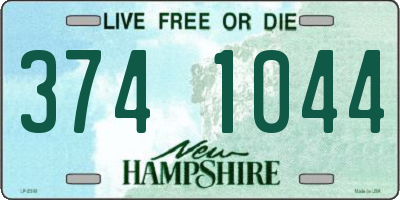 NH license plate 3741044