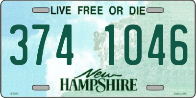 NH license plate 3741046
