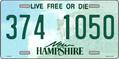 NH license plate 3741050