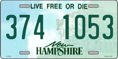 NH license plate 3741053