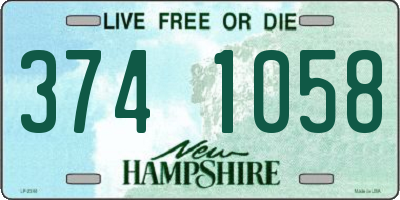 NH license plate 3741058