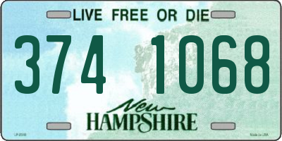 NH license plate 3741068