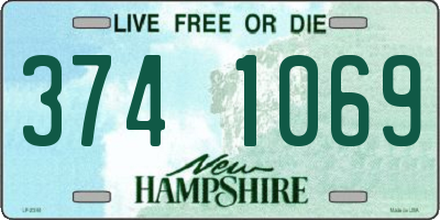 NH license plate 3741069