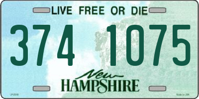 NH license plate 3741075