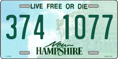 NH license plate 3741077