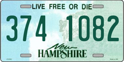 NH license plate 3741082