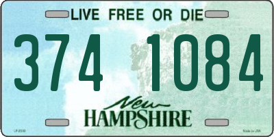 NH license plate 3741084