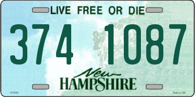 NH license plate 3741087