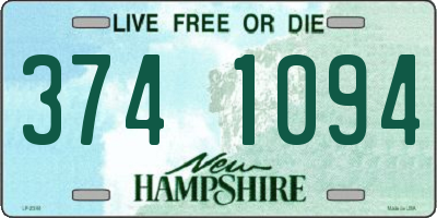 NH license plate 3741094