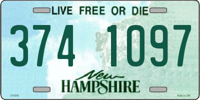 NH license plate 3741097