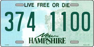 NH license plate 3741100